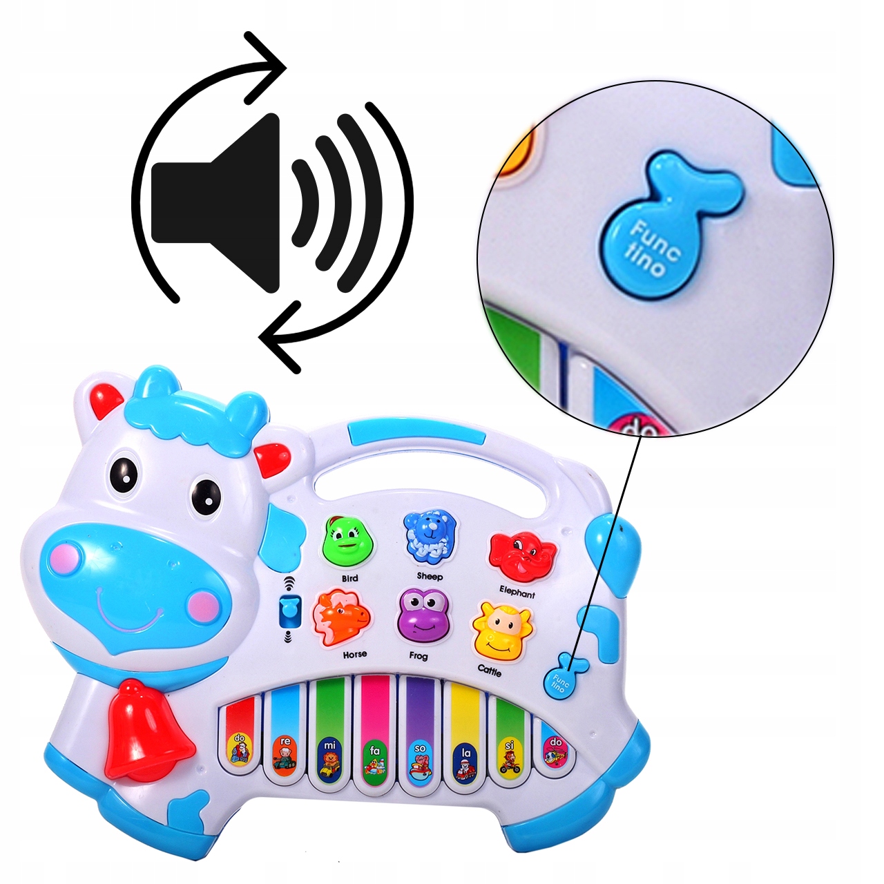 ORGANKI PIANINKO ZWIERZĄTKA KRÓWKA DLA DZIECI EDUKACYJNE INTERAKTYWNE Wiek dziecka 3 lata +