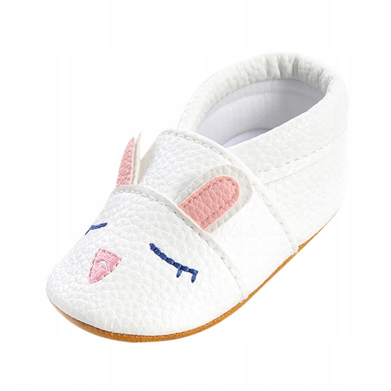 Buty buciki niechodki dziewczęce ZAJĄCZKI wiosenne 74-80 6-12m 18 19 11,5cm Kod producenta Zajączki białe 2