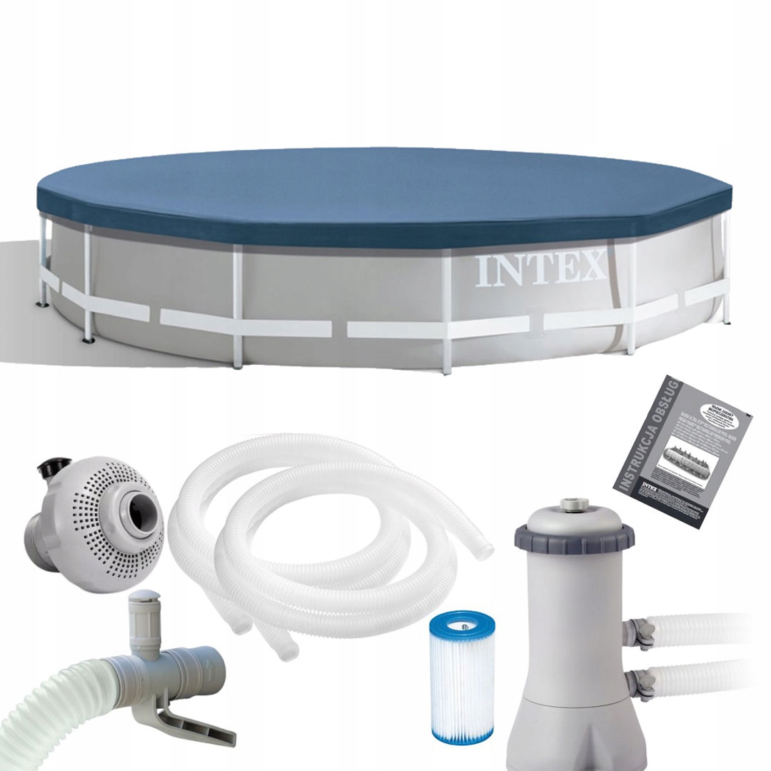 Basen Stelażowy Okrągły 366x76cm Zestaw Intex 26712