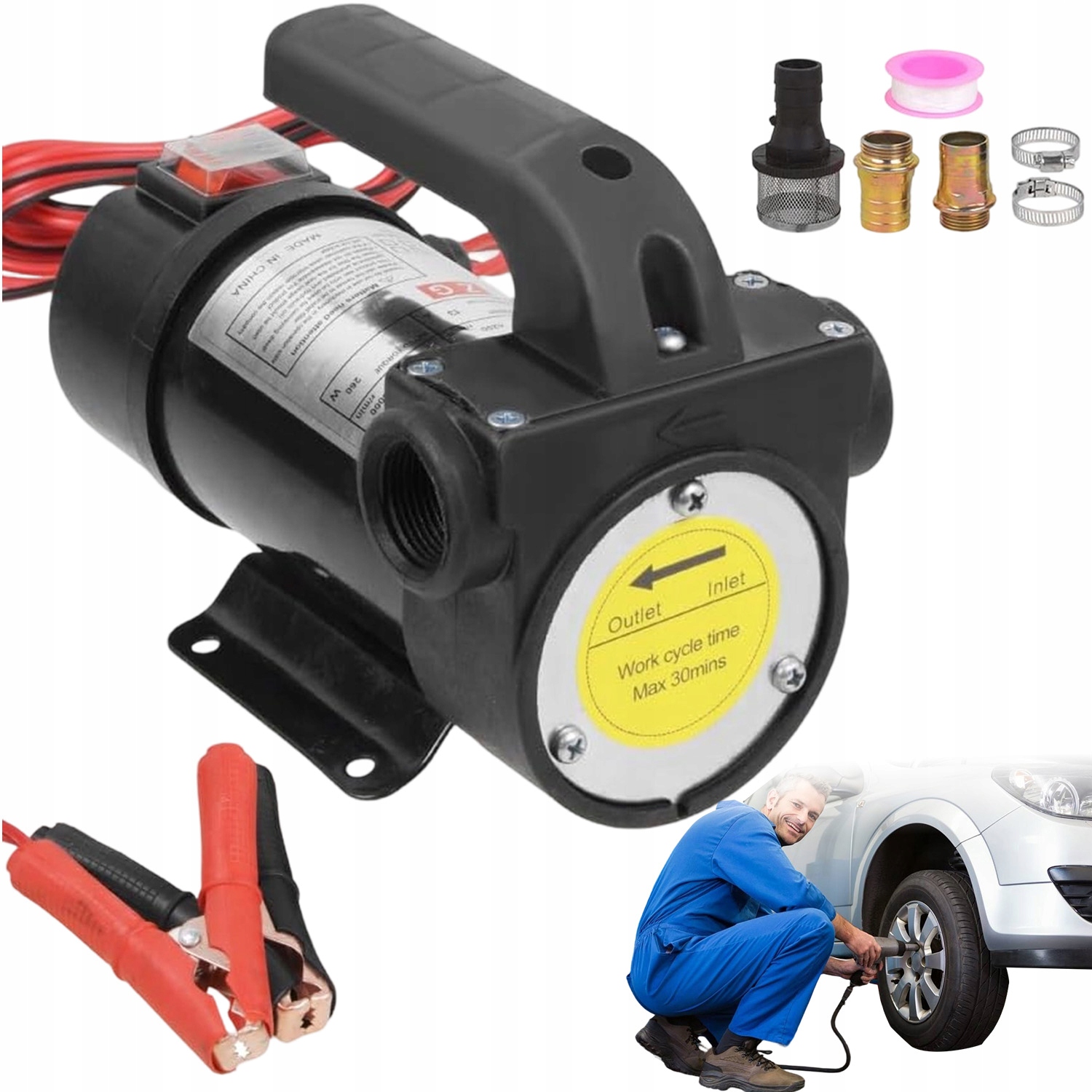 Elektrická Dieselová Palivová Pumpa 12V 260W Čistý Přenos 50 L Min