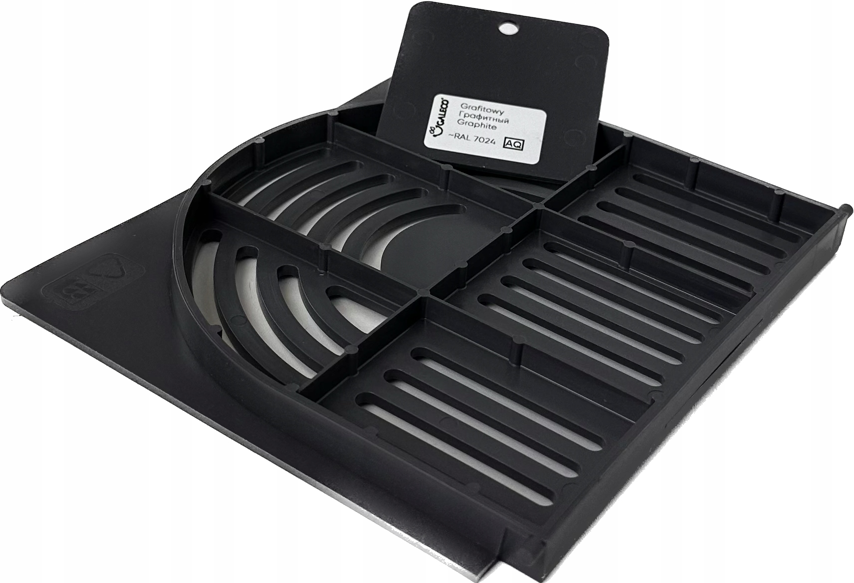 Klapka osadnika GALECO PVC nad koszyczek grafit Kolor szary