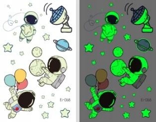 Tatuaże zmywalne dla dzieci ŚWIECĄCE KOSMOS EI068