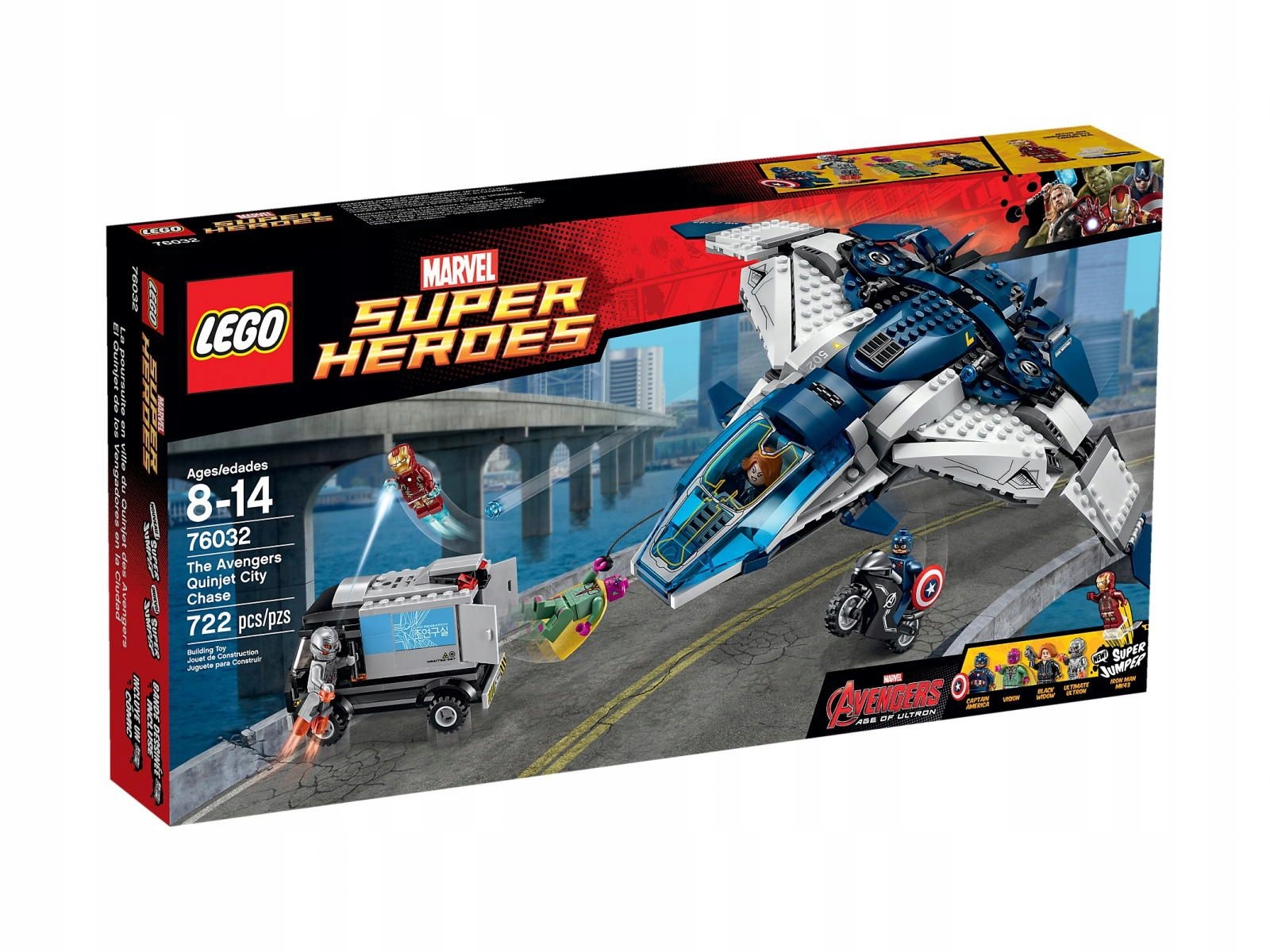 Lego Heroes 76032 Pościg Avengersów w Quinjecie Nowe