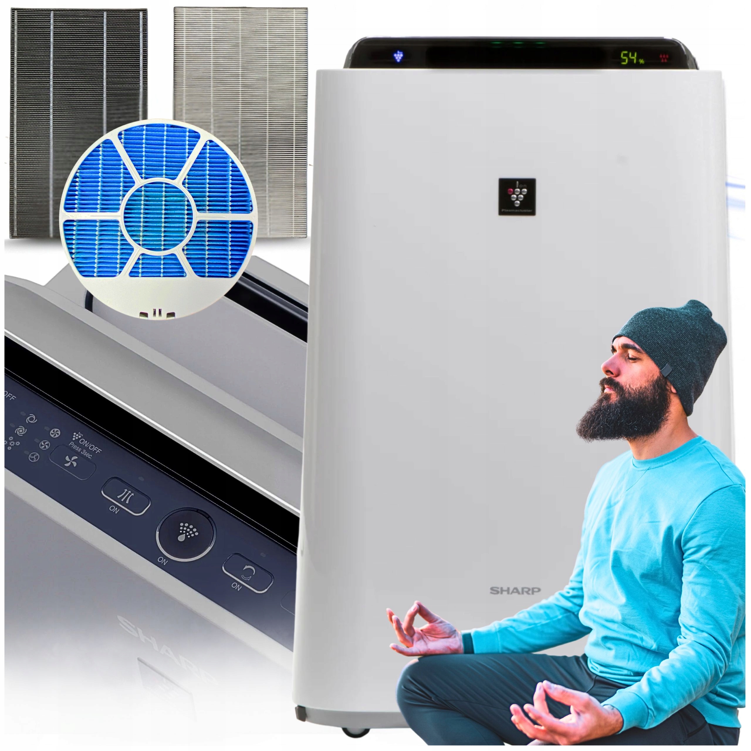 Sharp Čistička Vzduchu Zvlhčovač Ionizátor UA-HD50E-L Alergia Zdravie