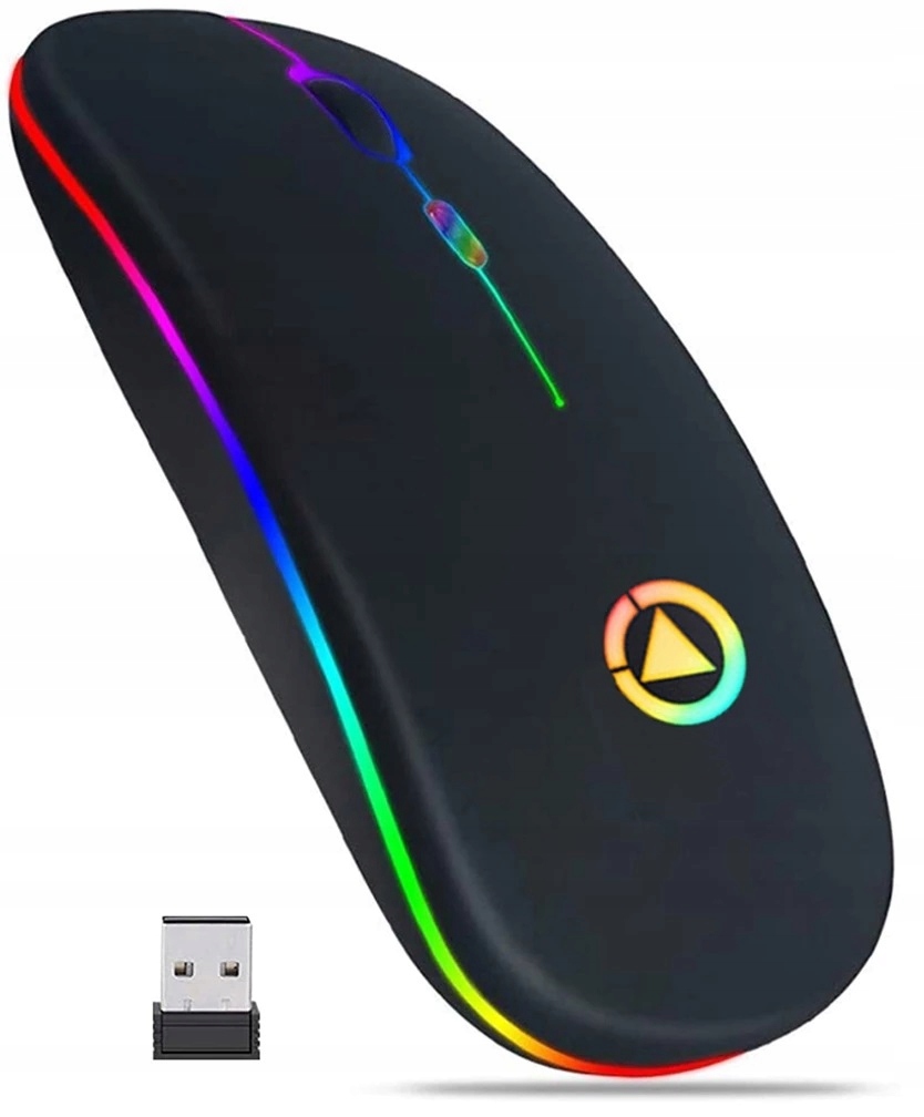 MYSZKA BEZPRZEWODOWA MYSZ OPTYCZNA SLIM LED LEKKA Interfejs USB (Radio 2.4 GHz)