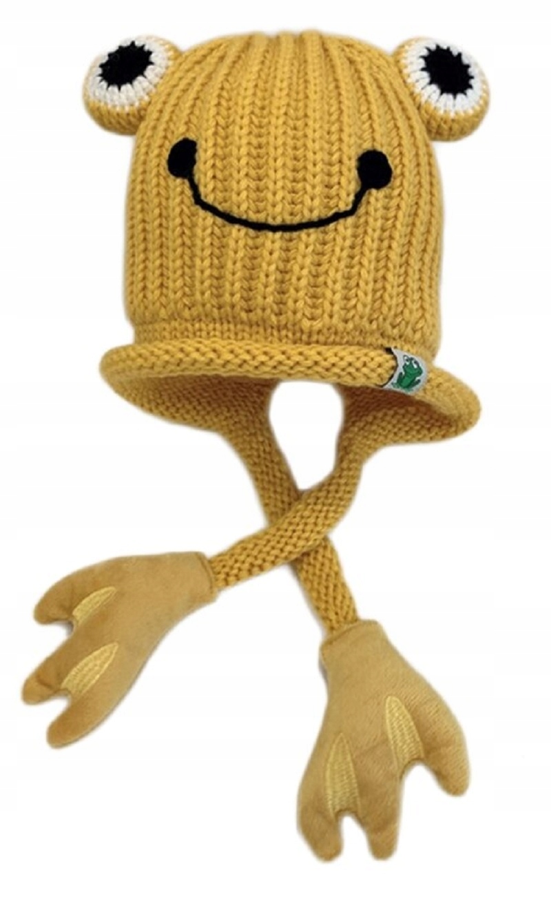 

Czapka Młodzieżowa Żaba Podszyta Polarem Zimowa