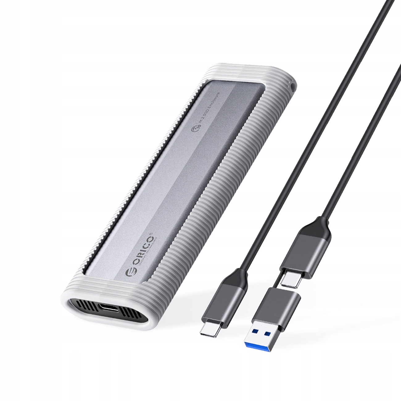 Kapsa na disk AXM2-G2 M.2 Nvme Usb-c 10 Gb/s šedá