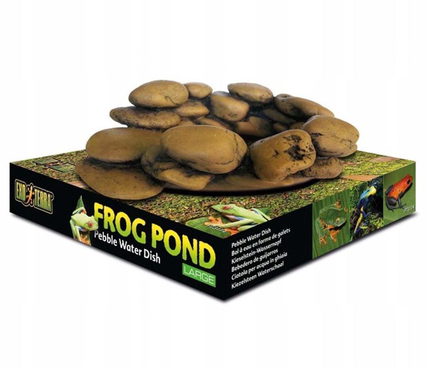 Levně Frog Pond, miska pro žáby, ve tvaru kamenů, L, 17 x 13,5 x 6 cm 110 ml