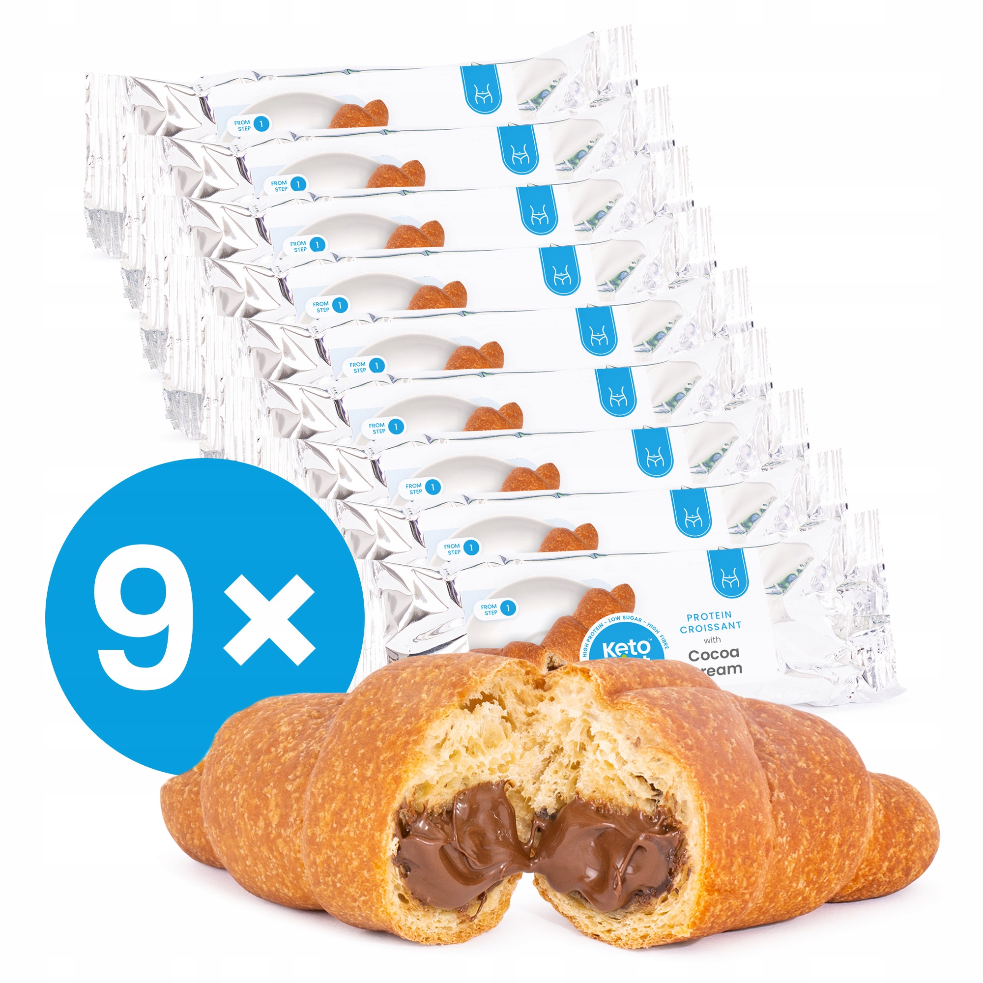 Proteinový croissant s čokoládovou náplní Multipack (9 ks 9 porcí)