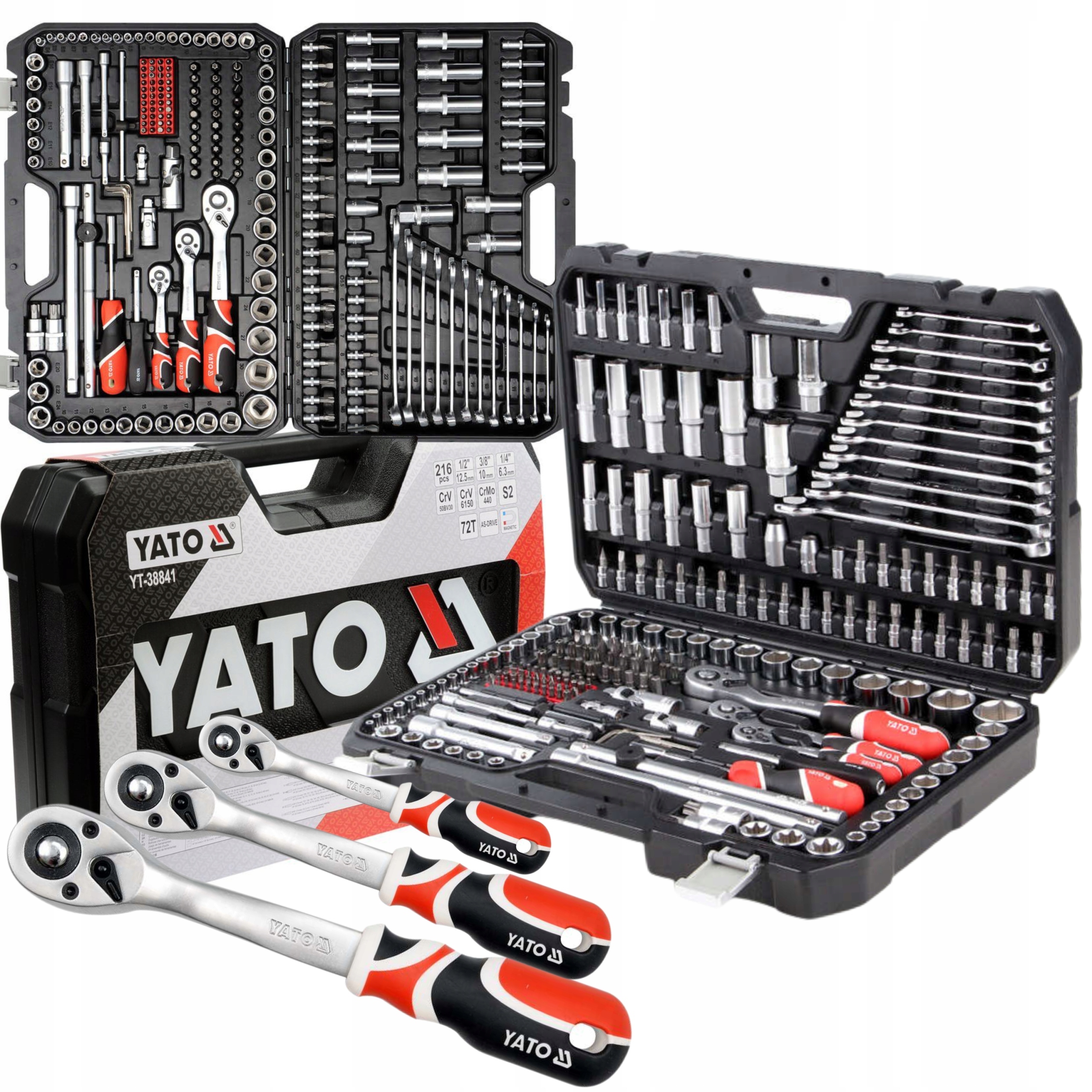 Yato Kompletná Sada Kľúčov 216 elem YT-38841 3RAČNE Kufor