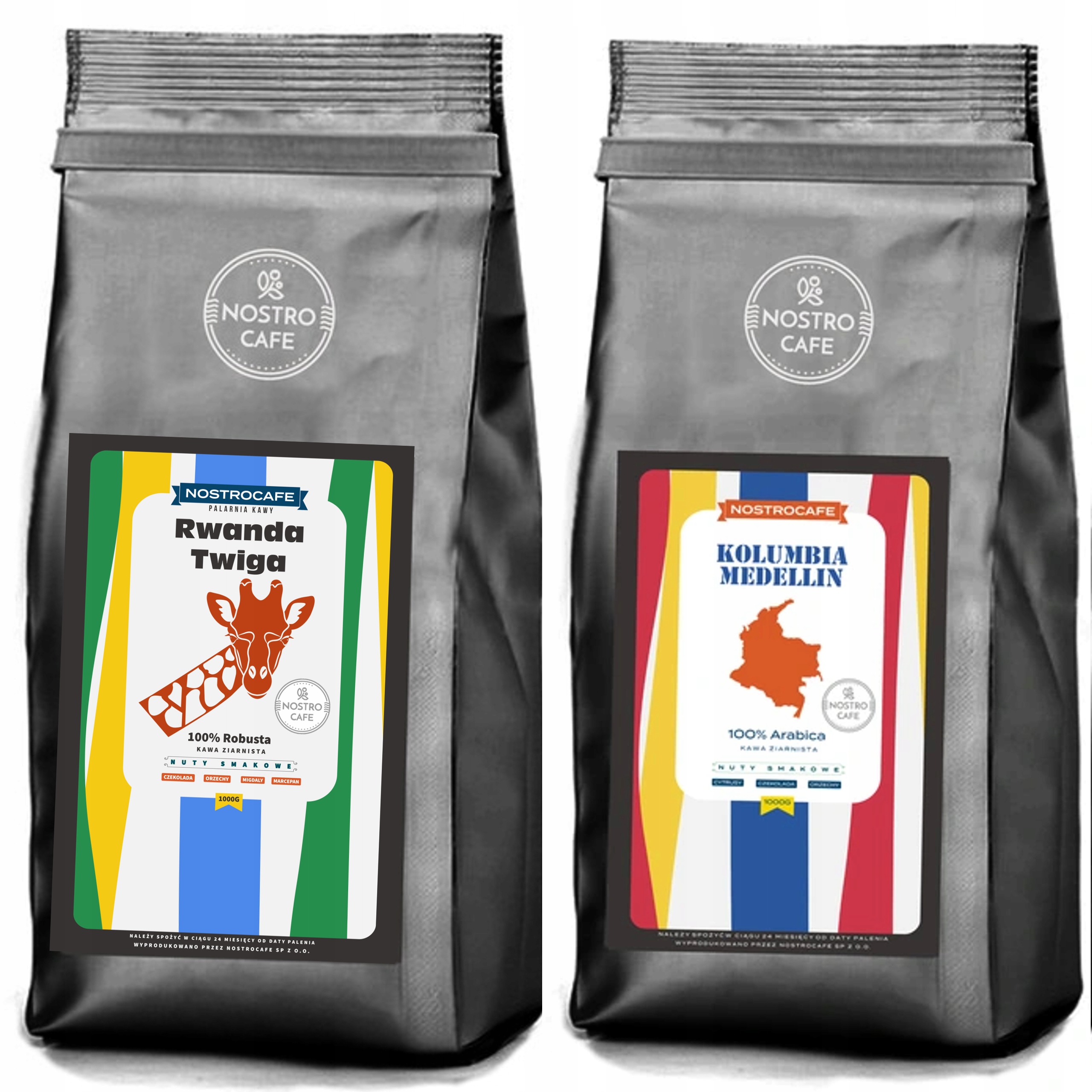 Levně Káva Zrnková 2KG Kolumbie Medellin, Rwanda Twiga