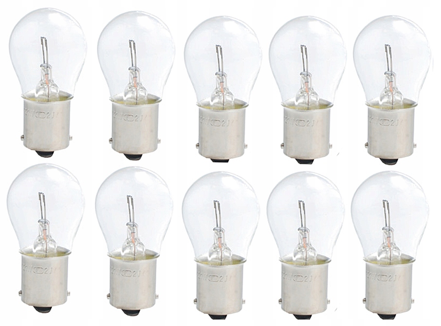 Szt. Żarówka P21 24V 21W BA15S Żarówki Białe 10