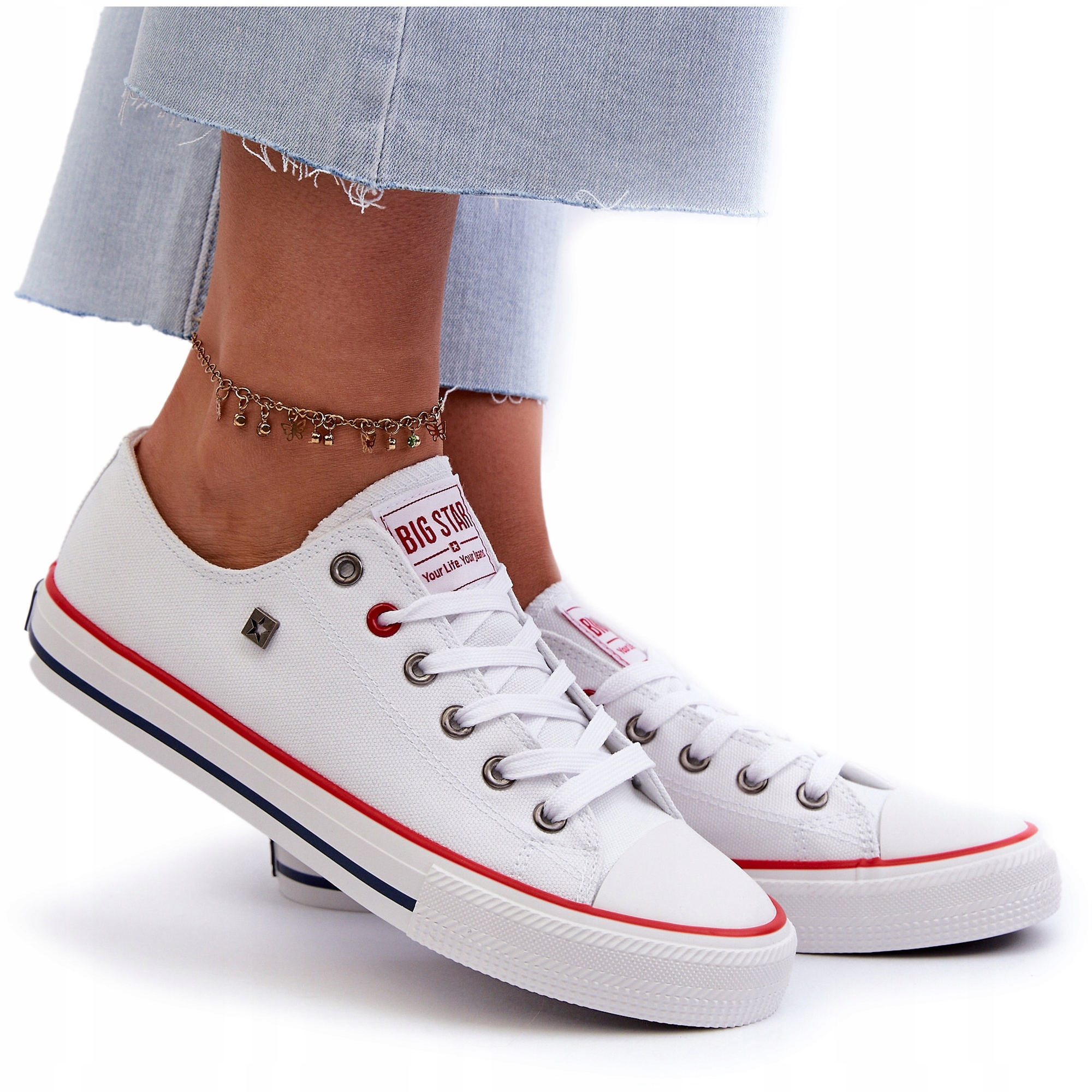 Dámské Tenisky Big Star vel. 39 Klasické Bílé Boty Na Tenis NN274656 Dárek