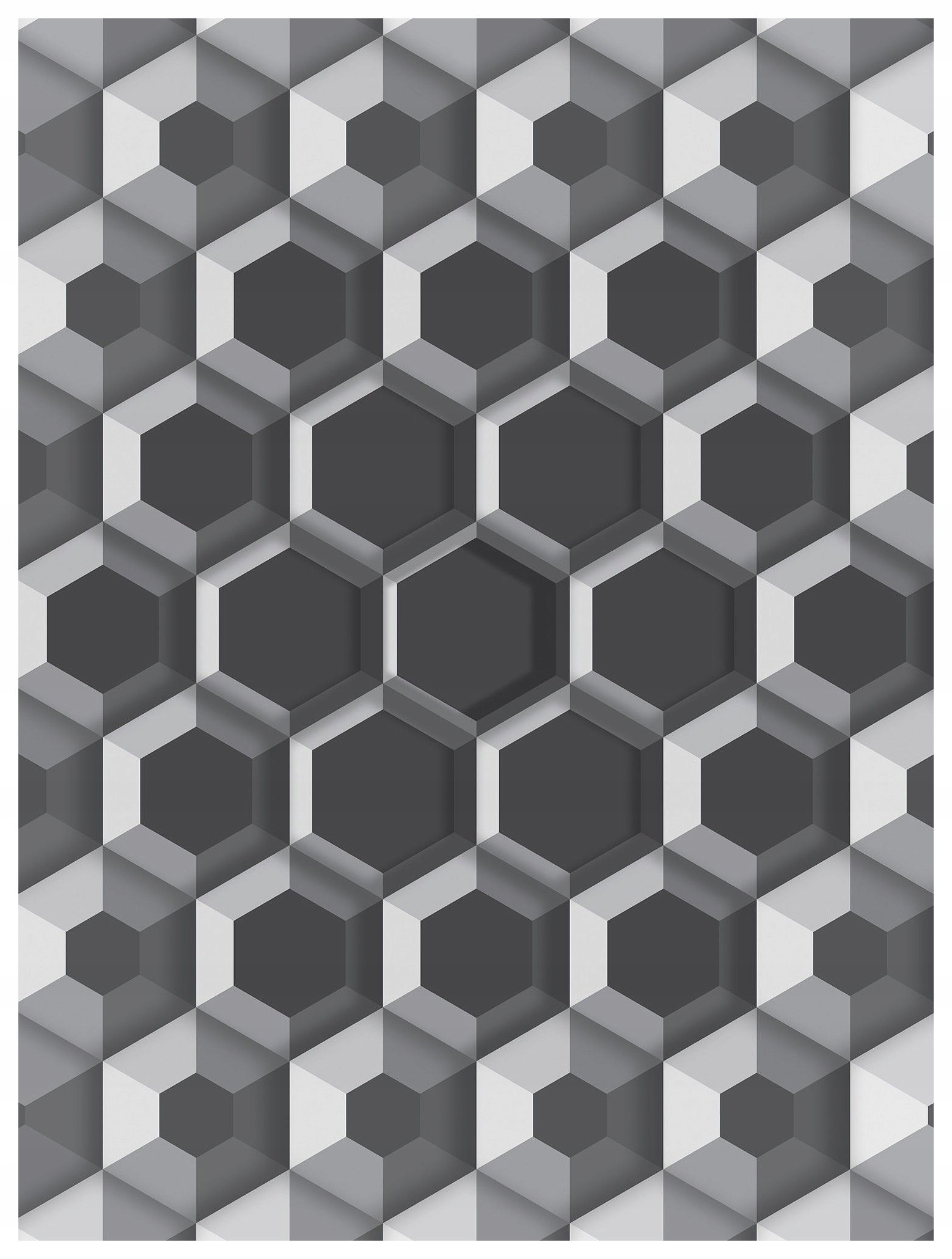 Fototapeta Šestiúhelníky geometrie abstrakce šedé tóny vinyl 184x254 lepidlo
