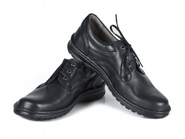 Bukat 201 pánské polobotky Polské černé 44 Kůže