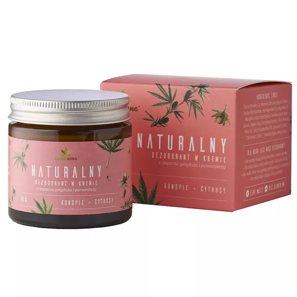 HempKing, přírodní krémový deodorant, konopí citrusy, 65 g