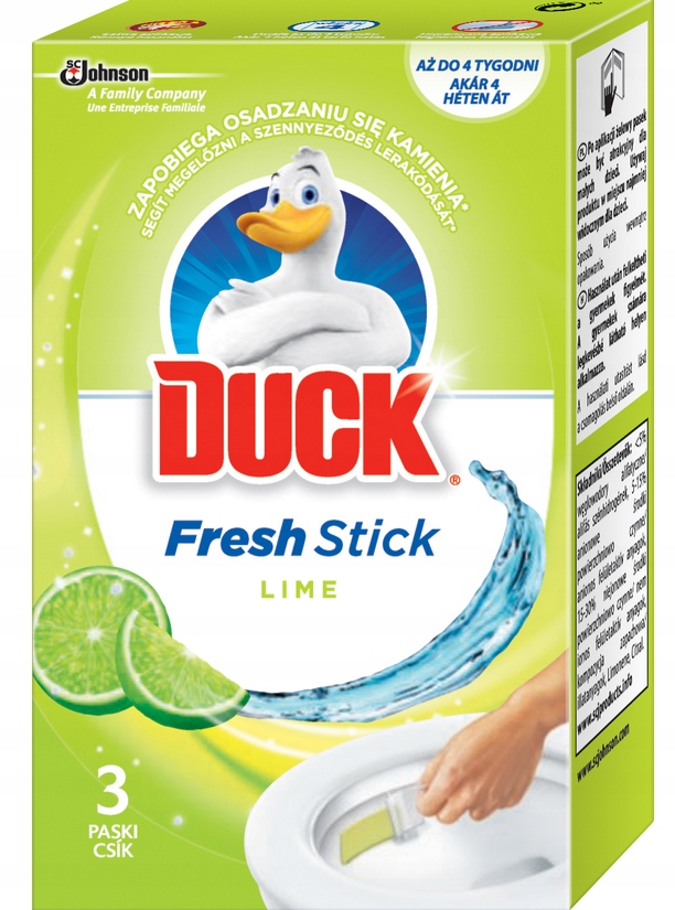 

Duck Fresh Stick LIME-3 Paski Żelowe Do Wc
