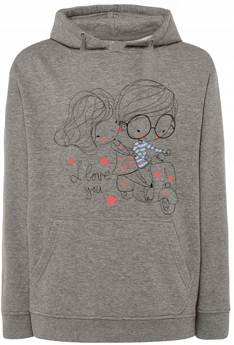 Mikina s potiskem Valentýna Zamilovaný pár vel. M