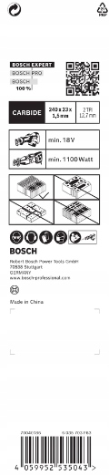 Brzeszczot do pił szablastych S1543HM 240mm BOSCH Marka Bosch