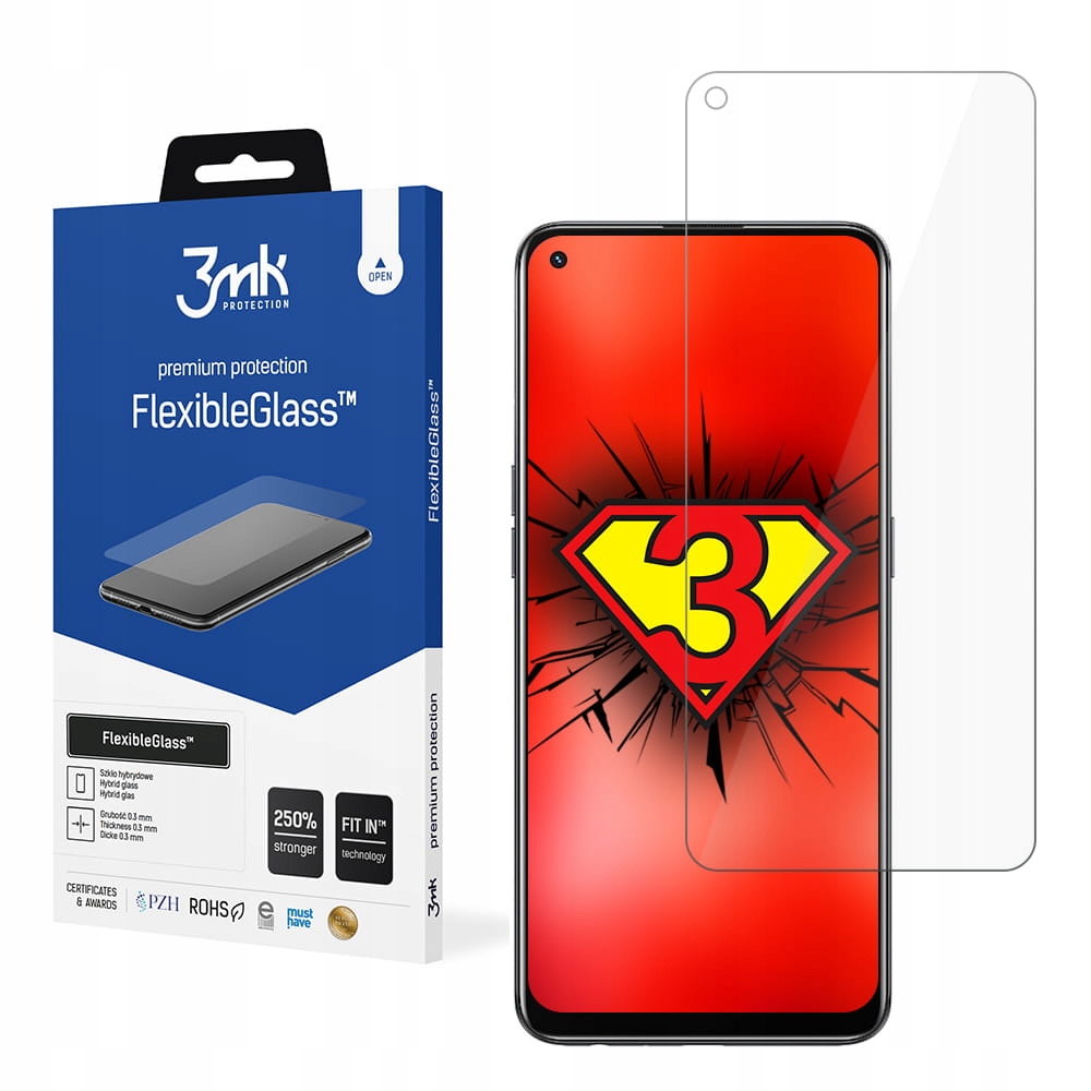 

Niepękające szkło folia do Oppo F19 Pro 3mk Glass