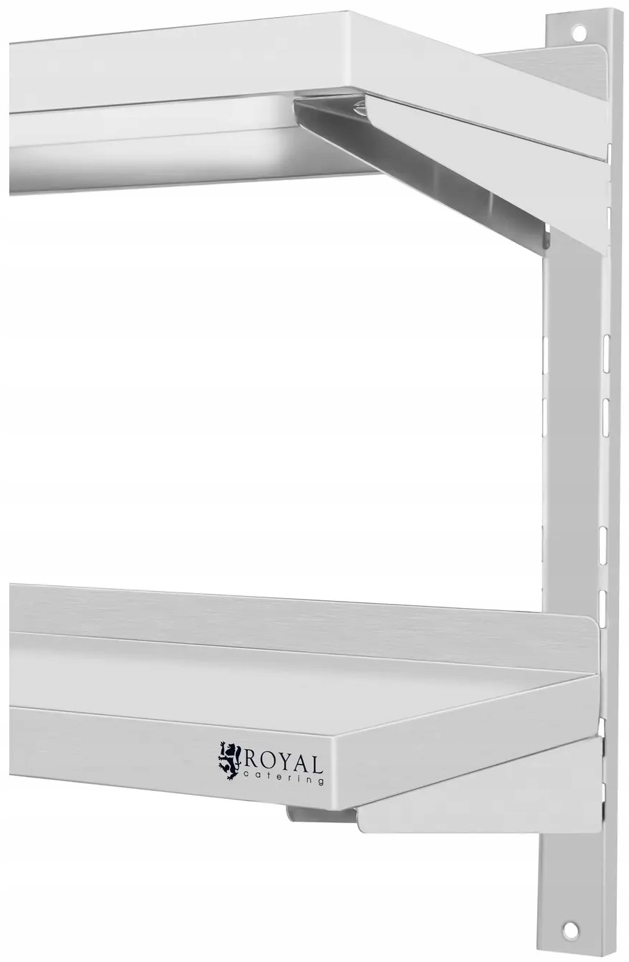 Półka wisząca nierdzewna 120x30 cm Royal Catering RCWR-120.2 10010360