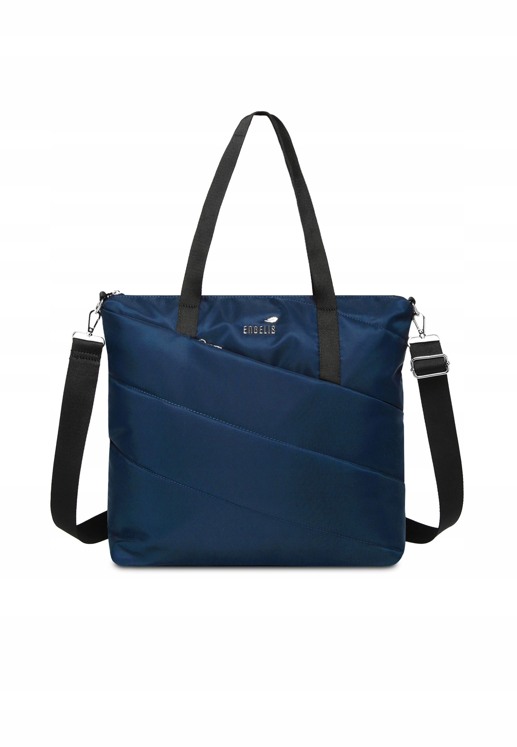 Taška na kočárek Vuch Engelis Lora modrá prošívaná zip 40 cm