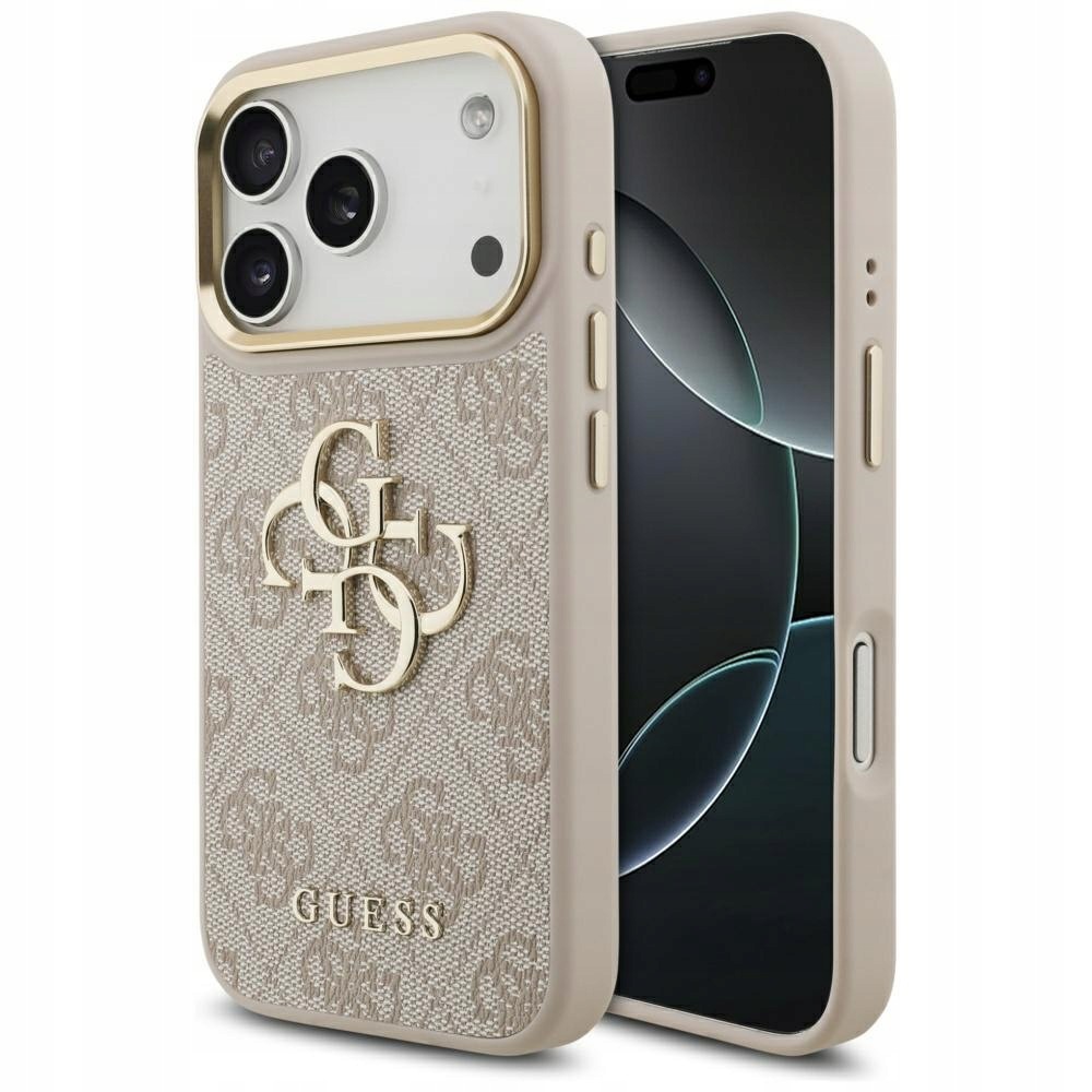 Etui Guess 4G Big 4G Classic Logo do iPhone 17 Pro różowy złoty