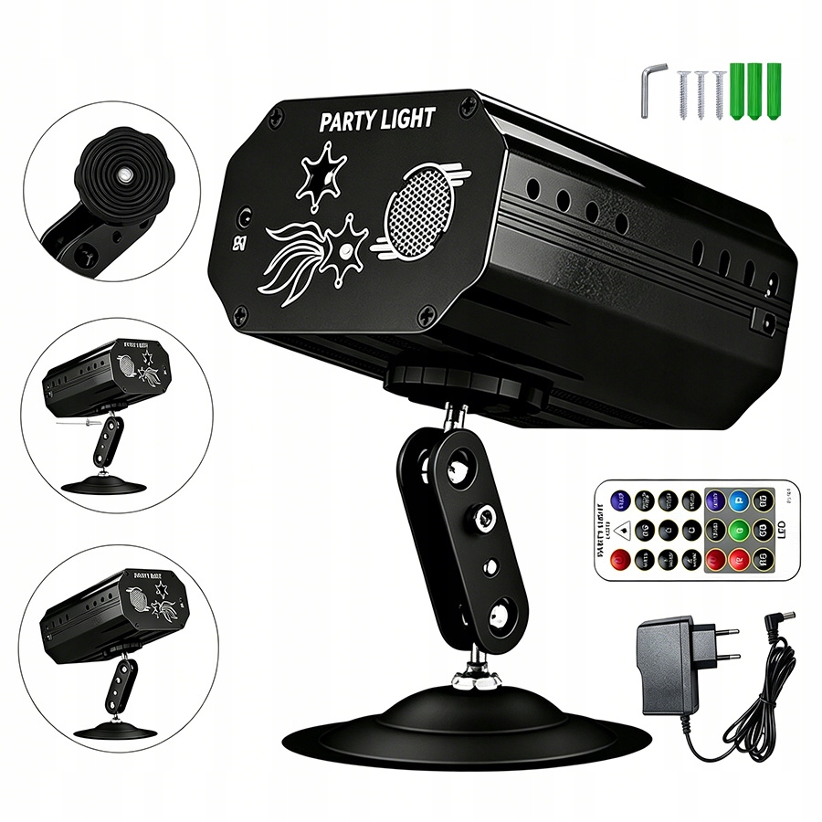 Diskotékové světlo Led Rgb projektor s dálkovým ovládáním