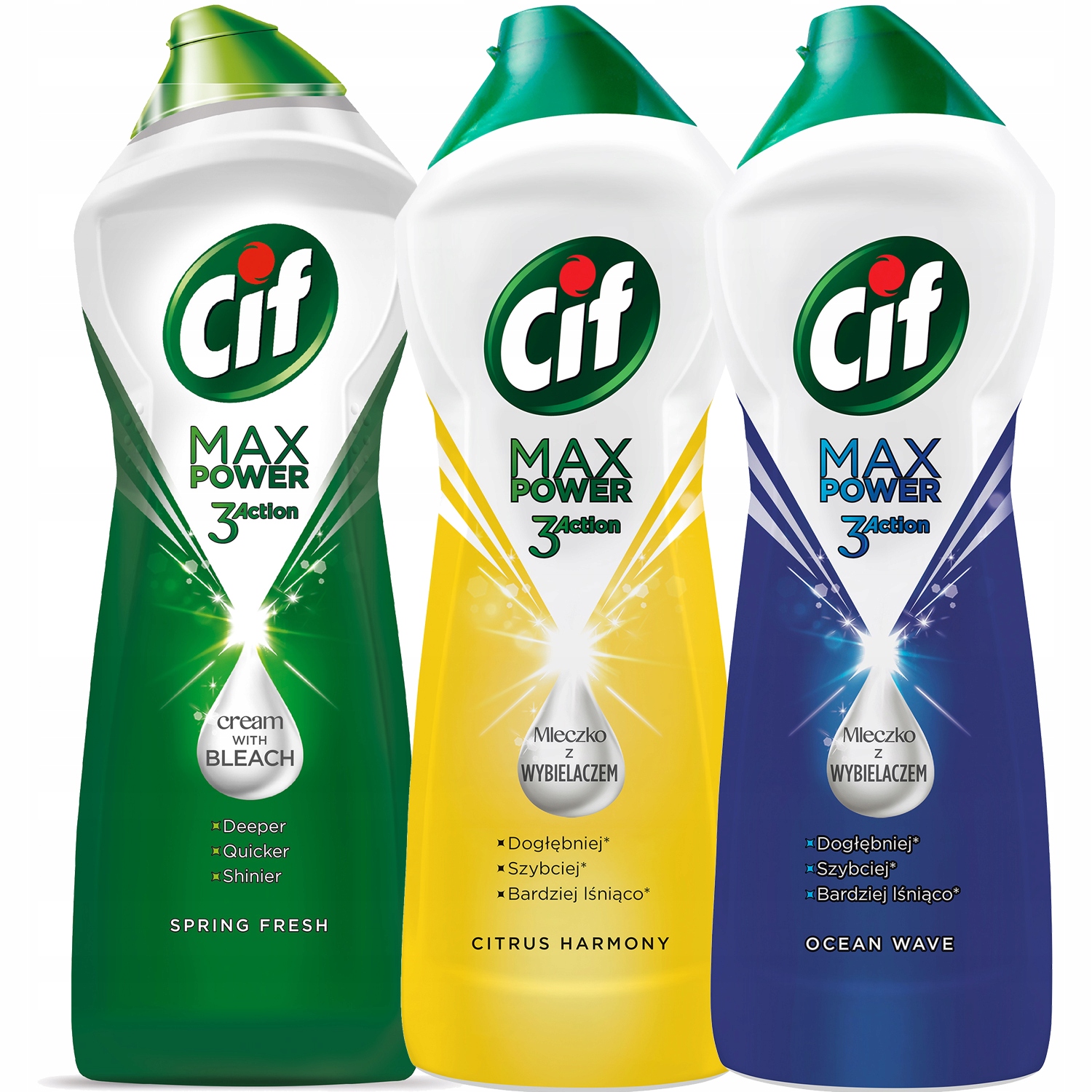 Cif Max Power Mleczko Citrus Ocean Spring 3x1001g