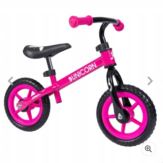 Rowerek biegowy jednorożec jeździk dla dzieci 10" różowy Smythstoys