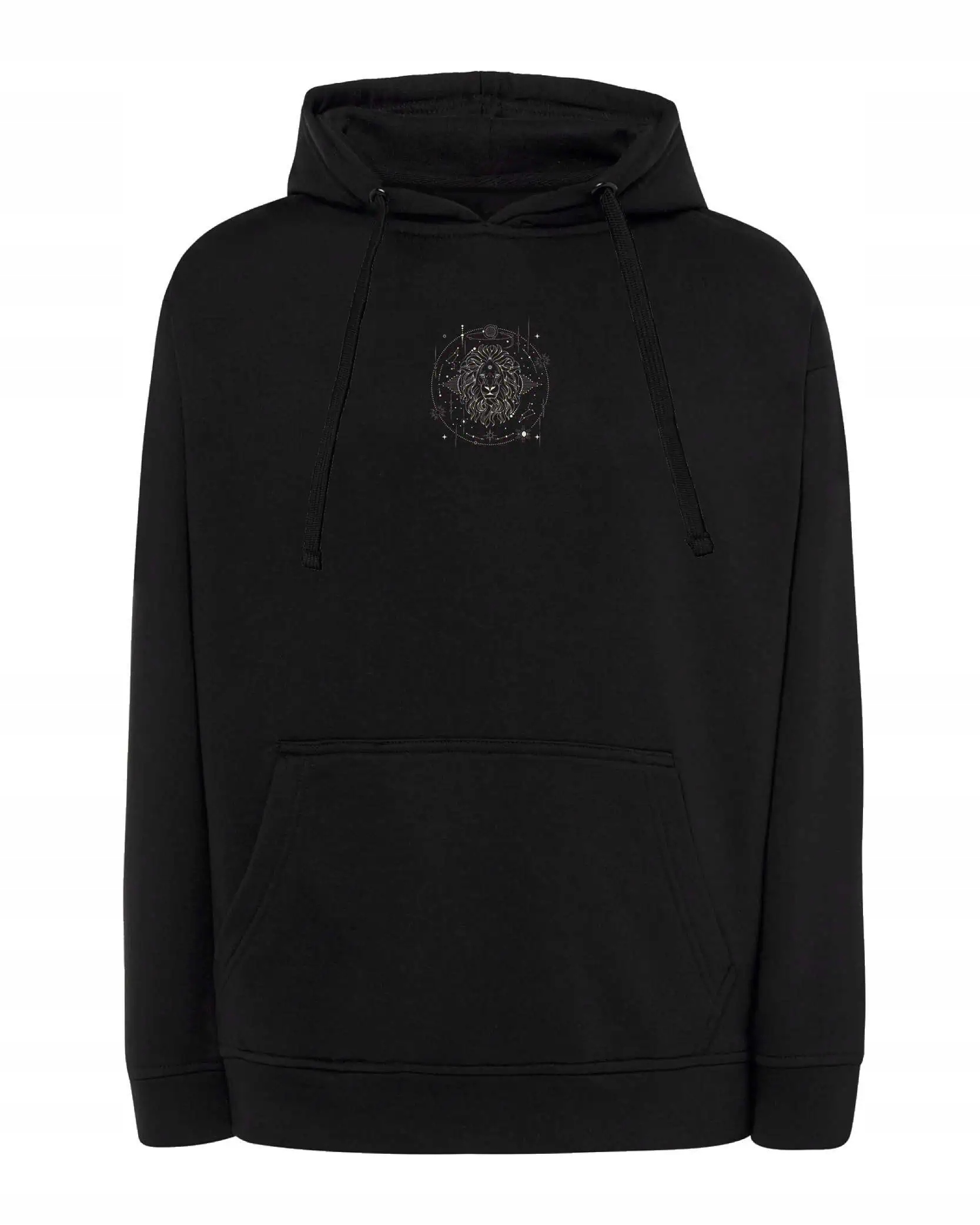 Mikina s kapucí Znamení zvěrokruhu Lev Minimalistický Styl Černá L