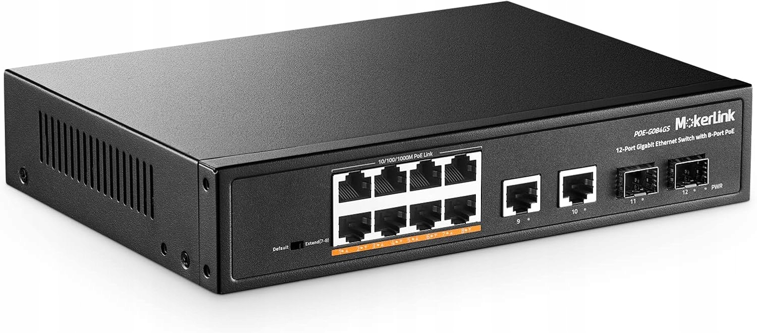 Mokerlink Switch PoE MokerLink 12portový Gigabit 120W Sfp Plug&Play