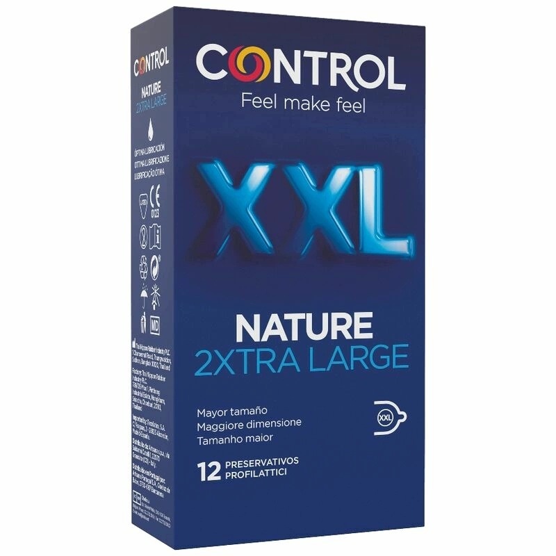Control Nature XXL anatomické kondomy 12 ks extra velké velikost