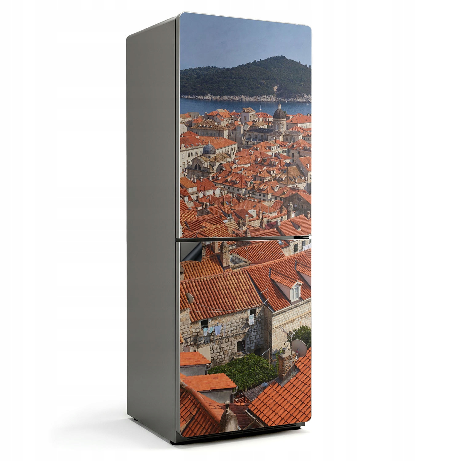 Magnetická podložka na chladničku Strechy prímorského mestečka 70x190
