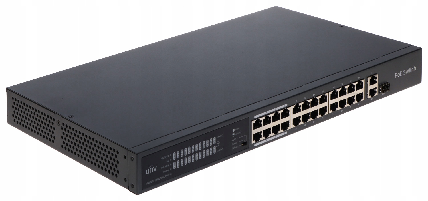 Switch Poe Uniview NSW2020-24T1GT1GC-POE-IN 24xPoE Fe, 1xGB 1xCombo, 370W