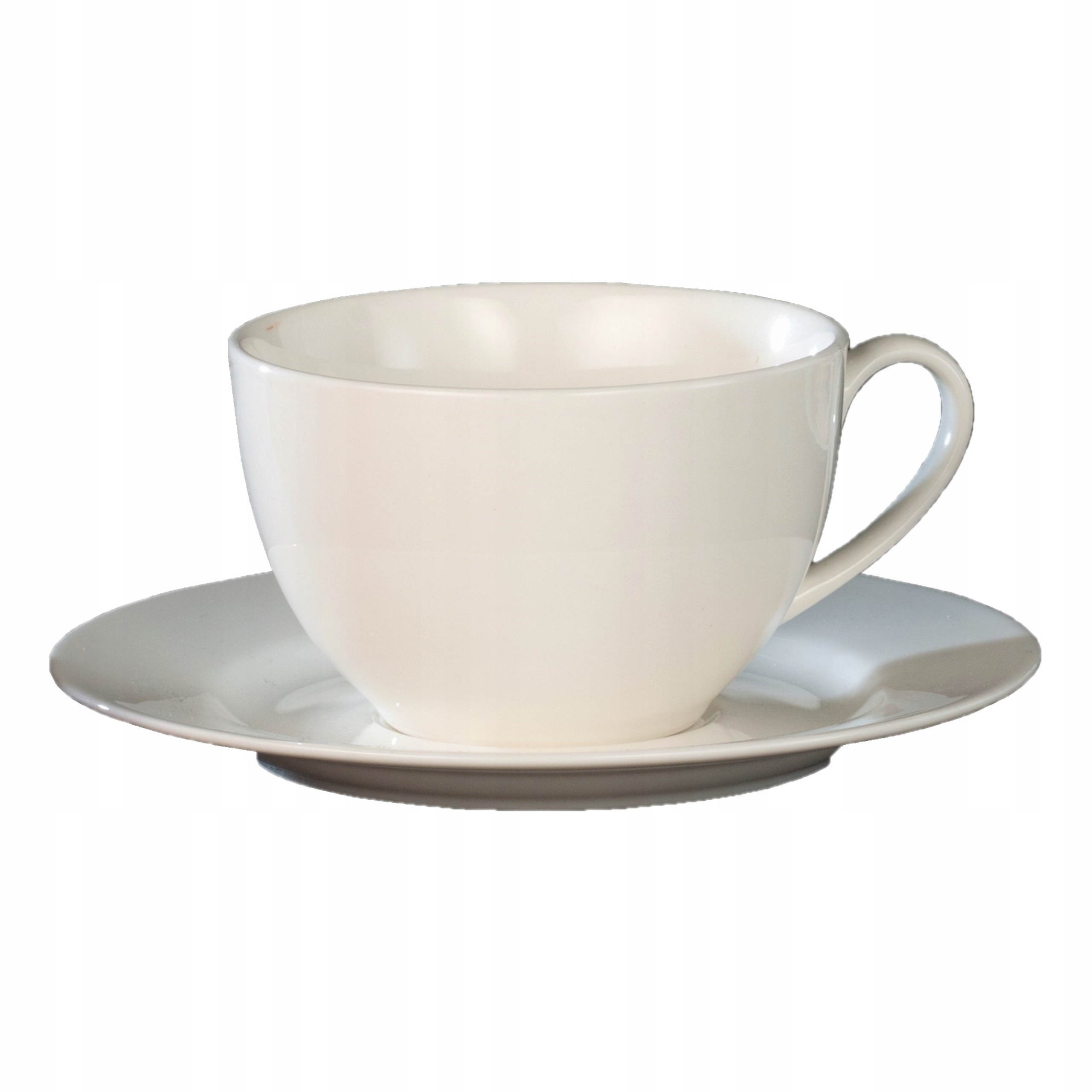 FILIŻANKI DO KAWY BIAŁE ZESTAW KOMPLET 6OSÓB PORCELANA ZE SPODKIEM AMBITION Liczba osób 6