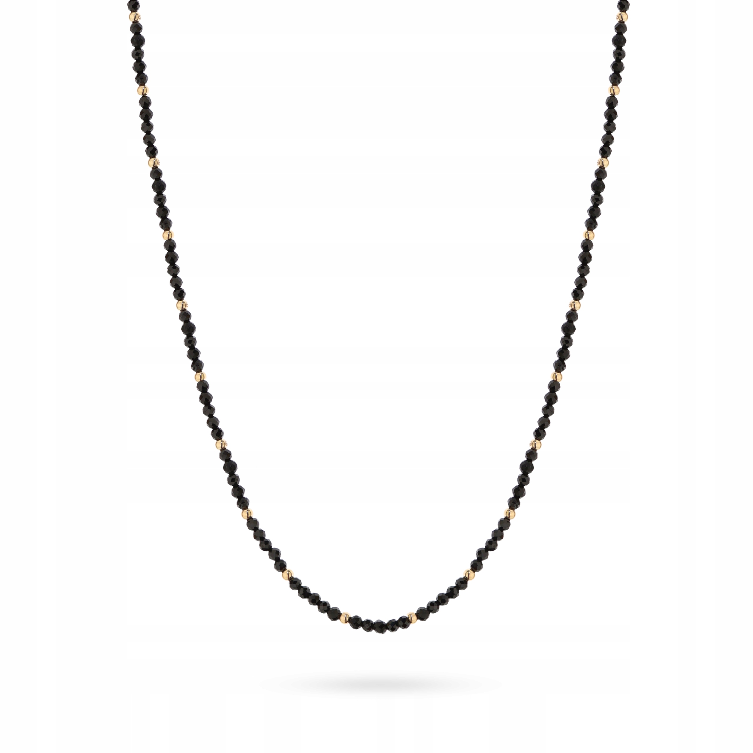 Zlatý Náhrdelník Choker Dámský pr. 585 Korálky a Zlaté kuličky 41cm 14k