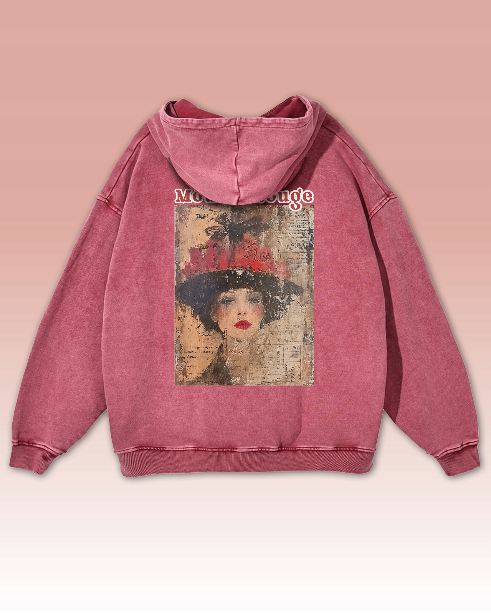 Mikina Moulin Rouge Retro Vintage Musical Paříž Umění Červená XXL