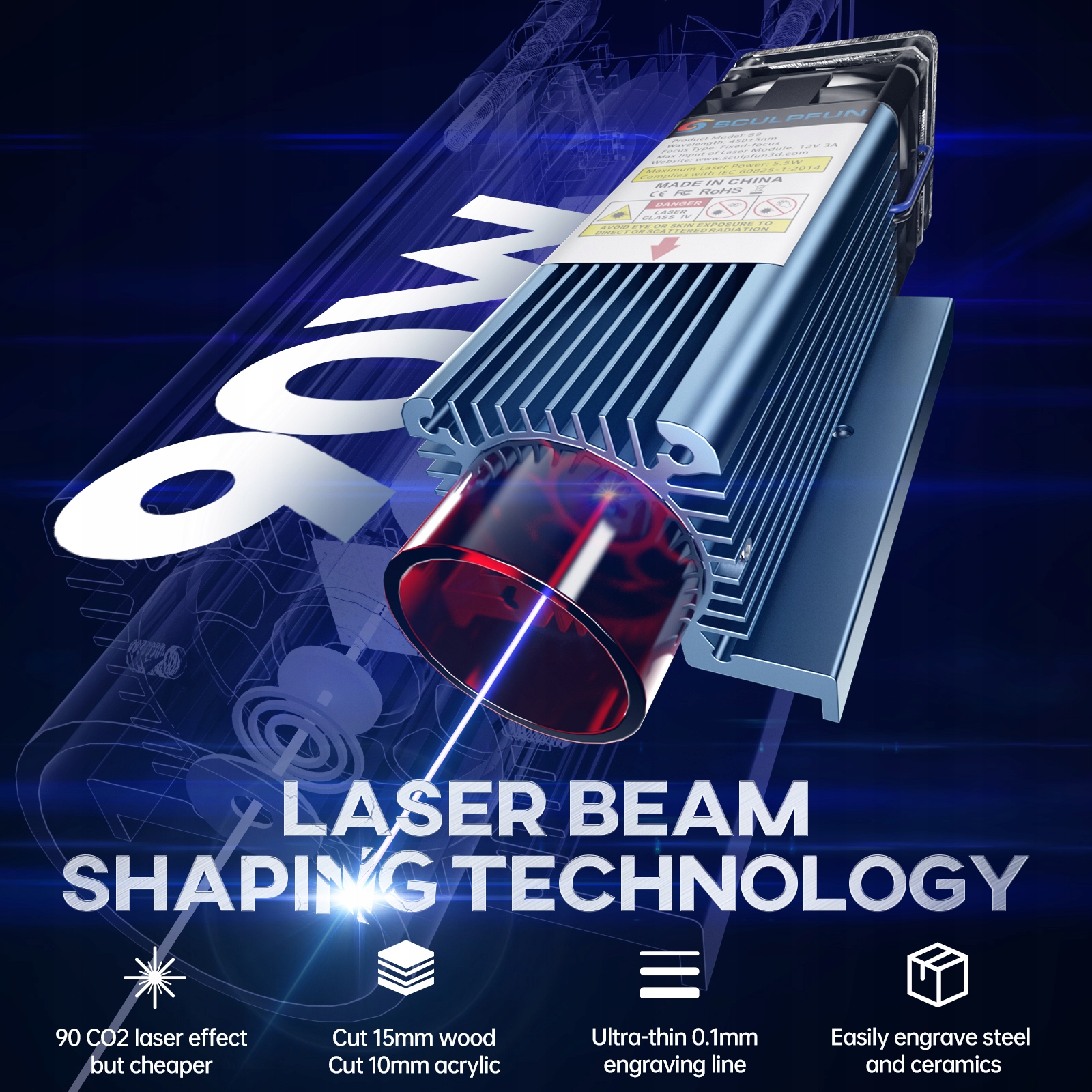 Лазерный гравер ENGRAVING SCULPFUN S9 30W Другой производитель