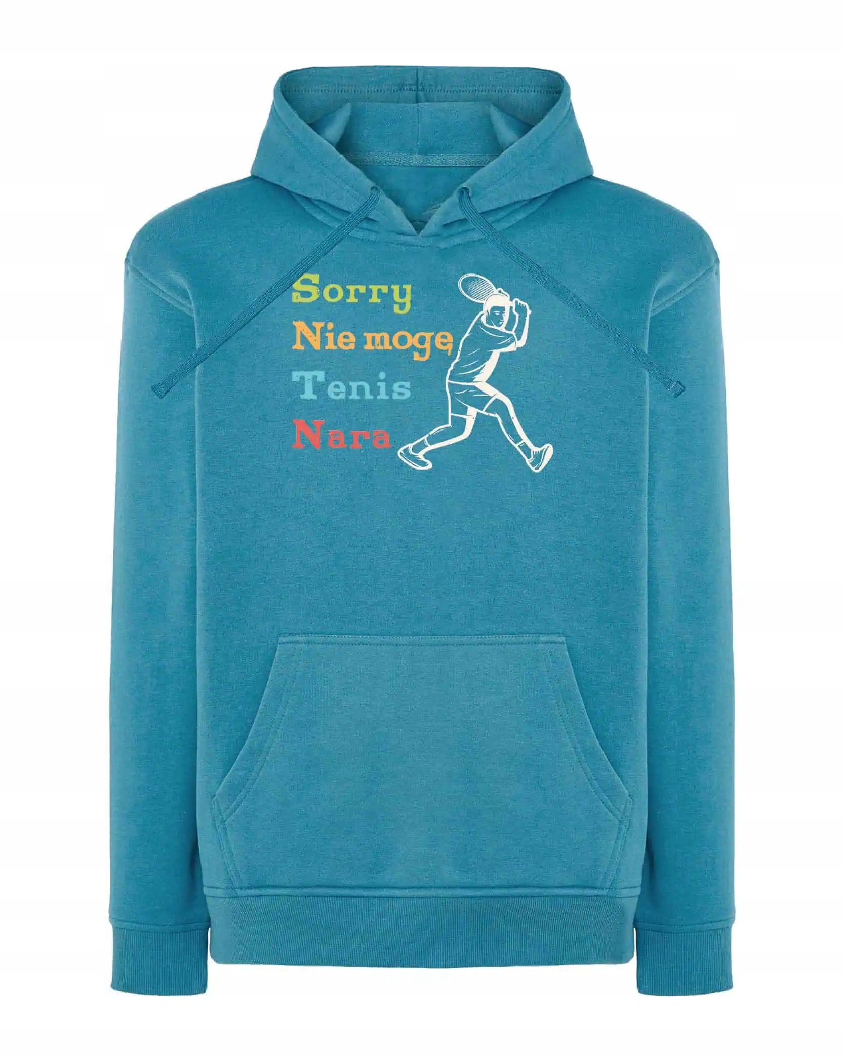 Mikina s kapucí pro fanouška tenisu Vtipný text Modrá XL