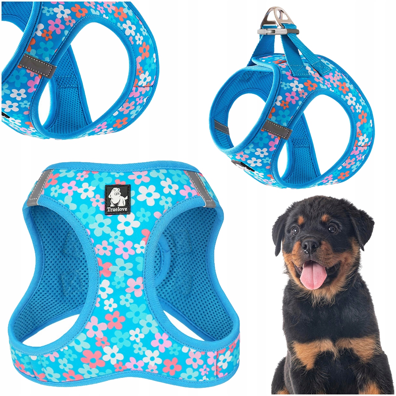 Levně Postroj Pro Malého Psa Typu Step-in Nastavitelný Truelove Mini Malibu Modrý M