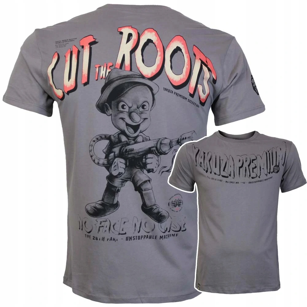 Pánské šedo fialové tričko Yakuza Premium Selection Yps 4012, Cut the Roots