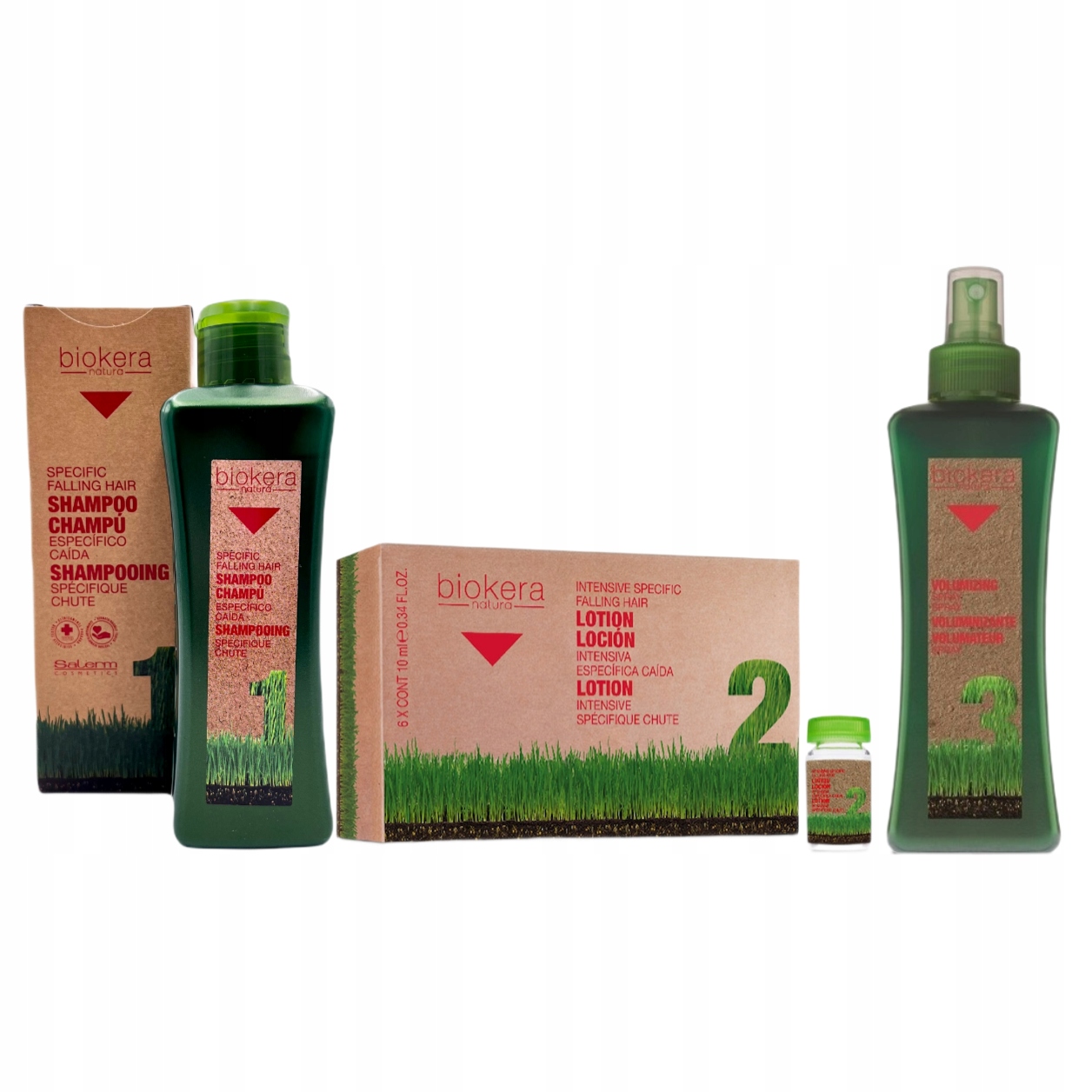 Zestaw Przeciw wypadaniu włosów Szampon+ Spray Ampułki