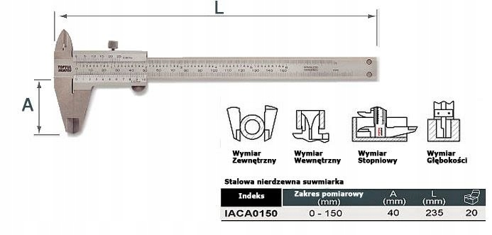 Narzędzia pomiarowe TOPTUL IACA0150 Marka Toptul