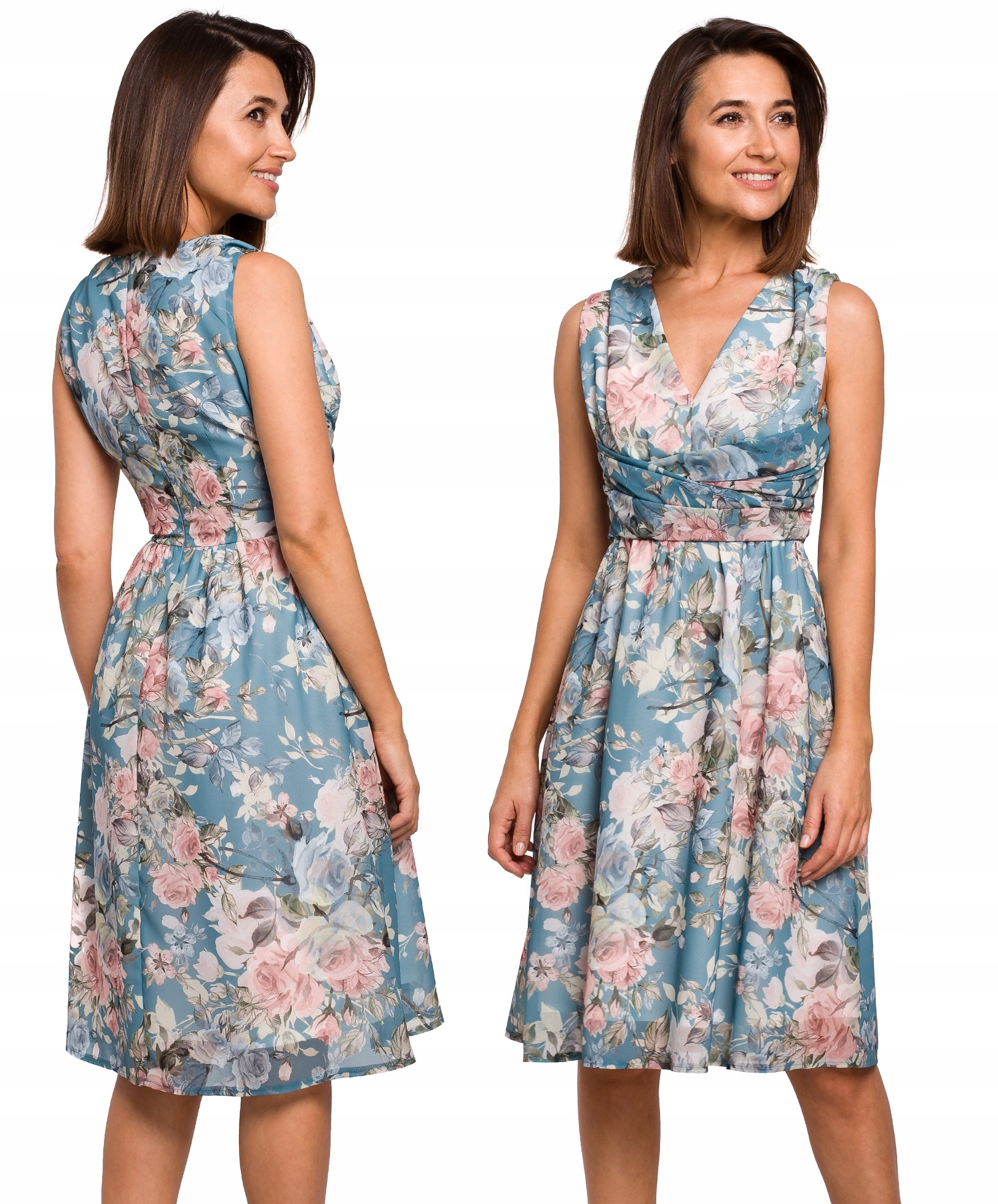 

Zwiewna Sukienka Rozkloszowana Szyfonowa W Kwiaty