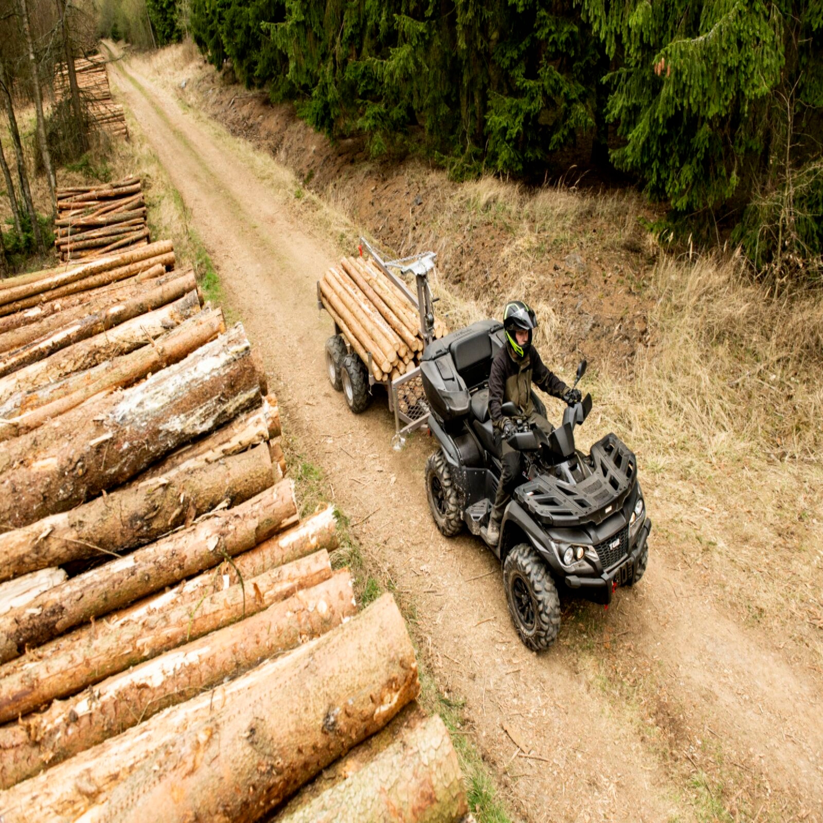 Shark Wood 1500, vozík za štvorkolku, čierny 800-S2W-BL