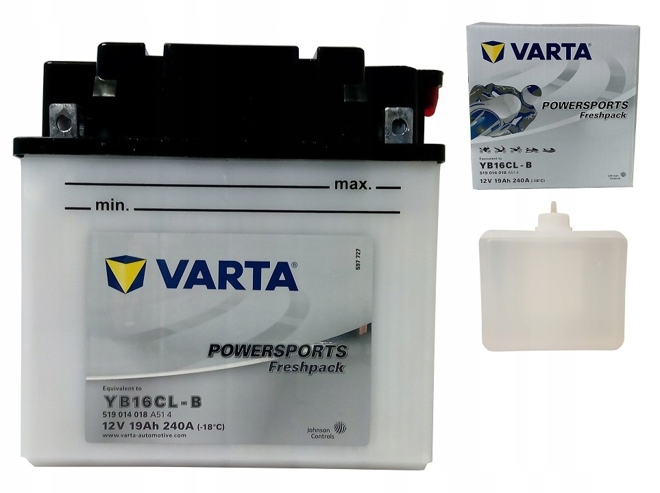 Akumulator Varta B16CL-B/YB16CL-B 12V 19Ah 240A