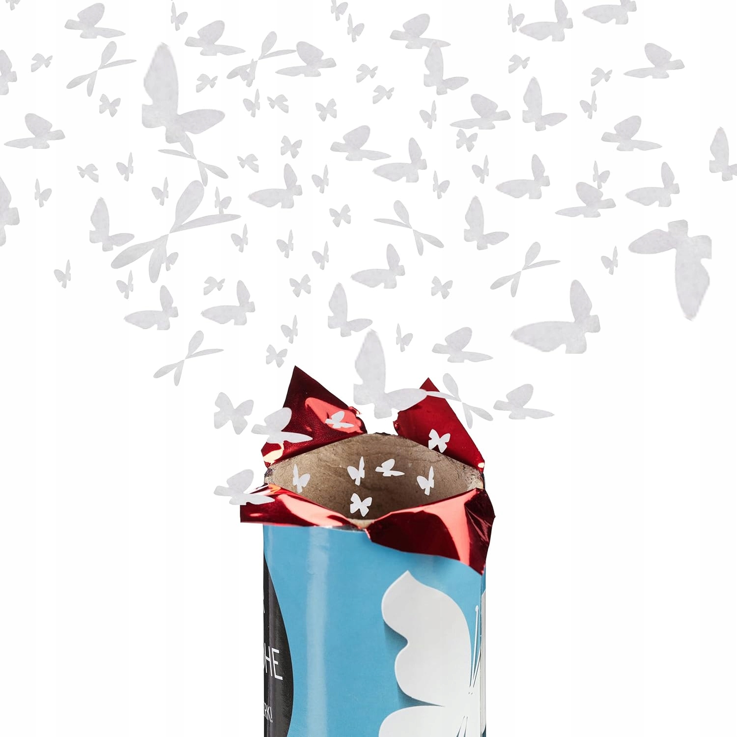 Konfetti w Tubie Dekoracyjne Motyle - na Uroczystości Ślub Urodziny Komunia EAN (GTIN) 5906090201608