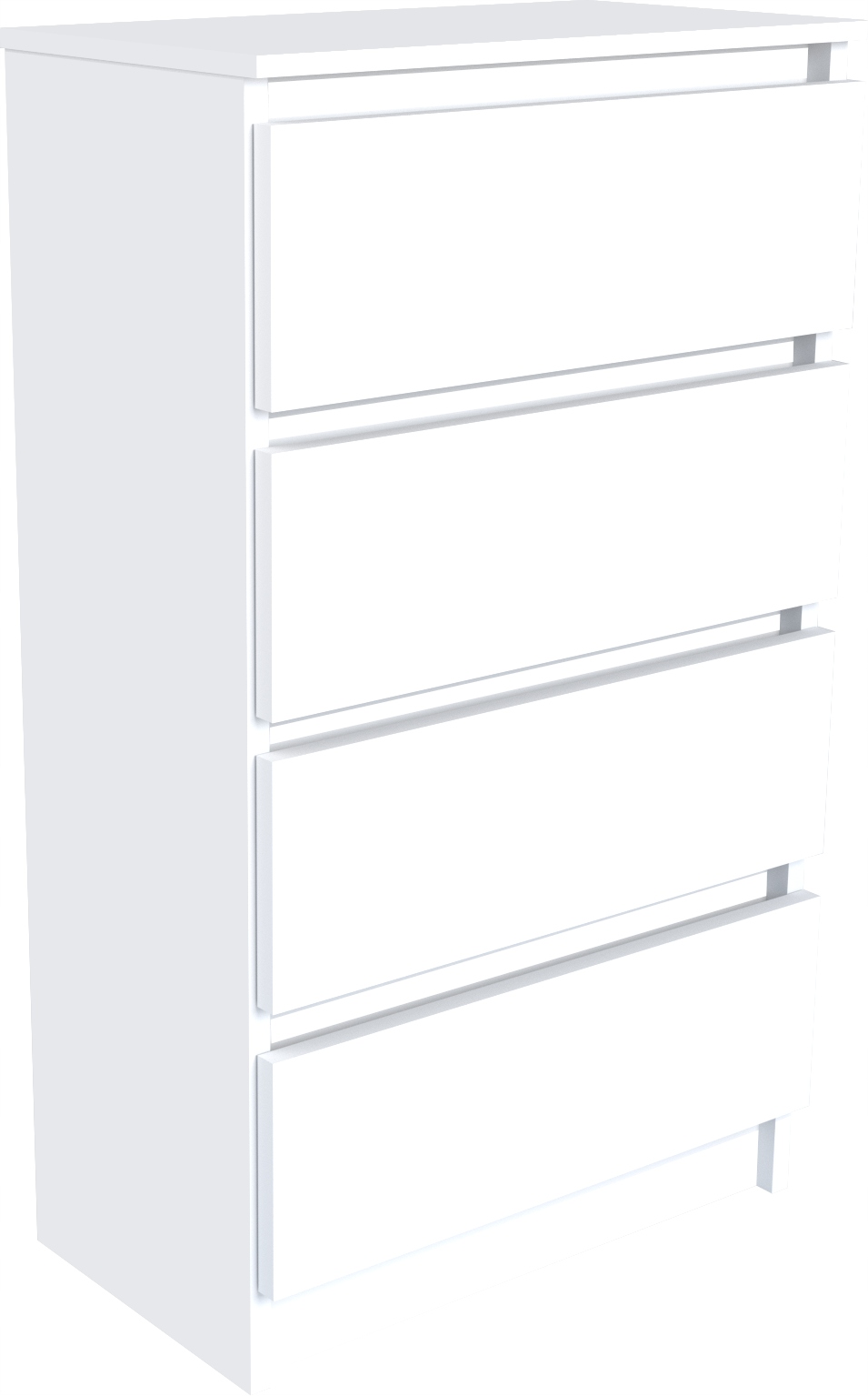 СОВРЕМЕННЫЙ комод 4 ящика БЕЛЫЙ МАТ