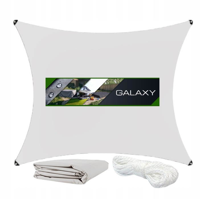 Zahradní Sluneční Plachta Voděodolná 3x5 m Bílá Markýza Zatemňovač